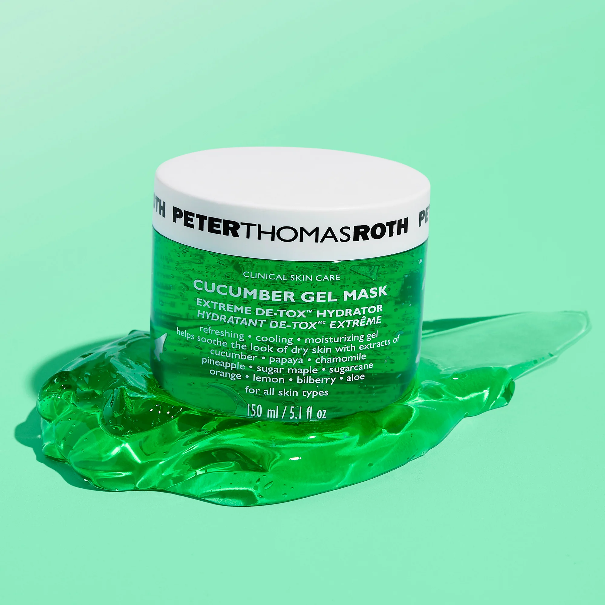 Cucumber Gel Mask Extreme De-Tox Hydrator | 150 ml / 5.1 fl oz - Image 2