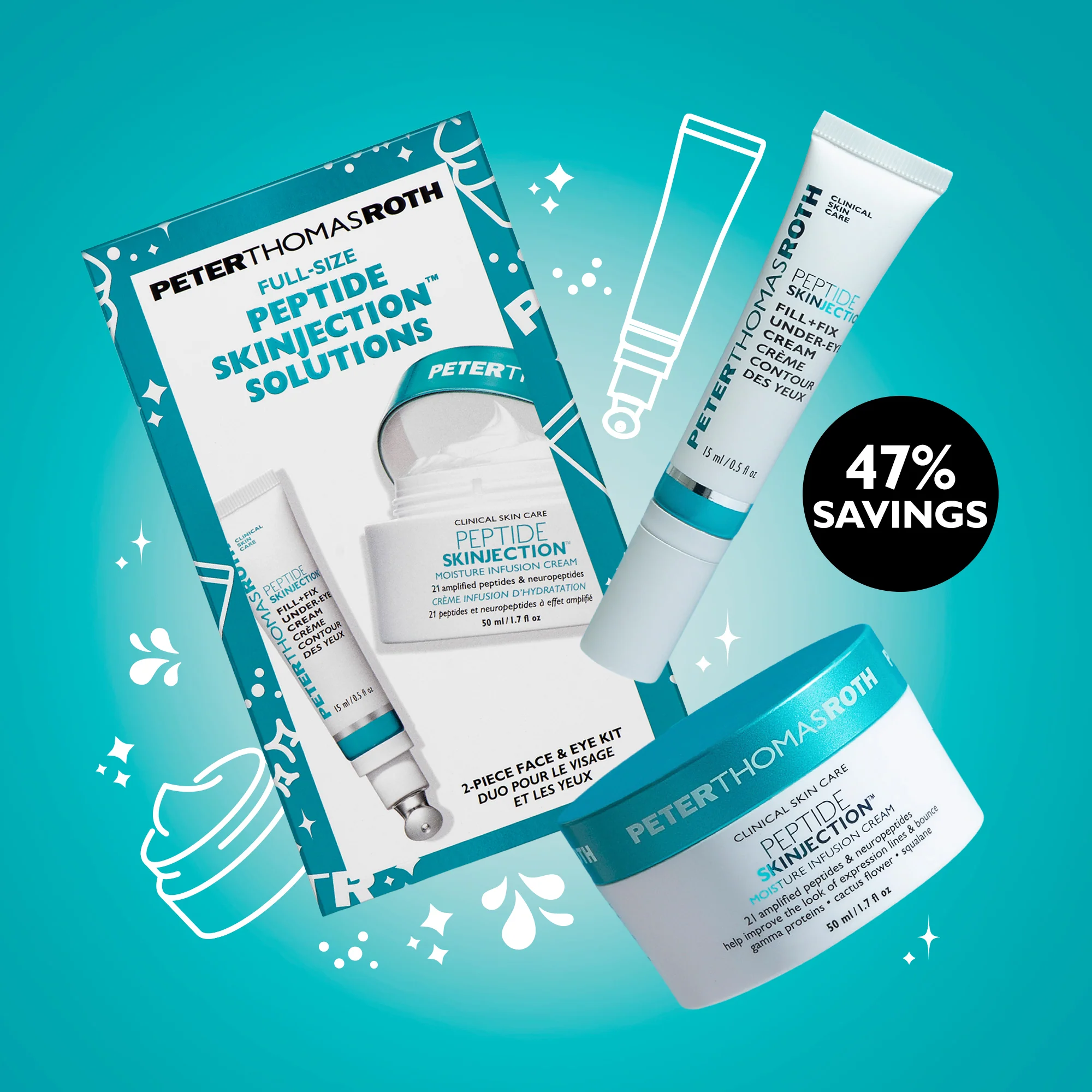 Full-Size Peptide Skinjection™ 2-Piece Kit Face & Eye Kit - Image 2