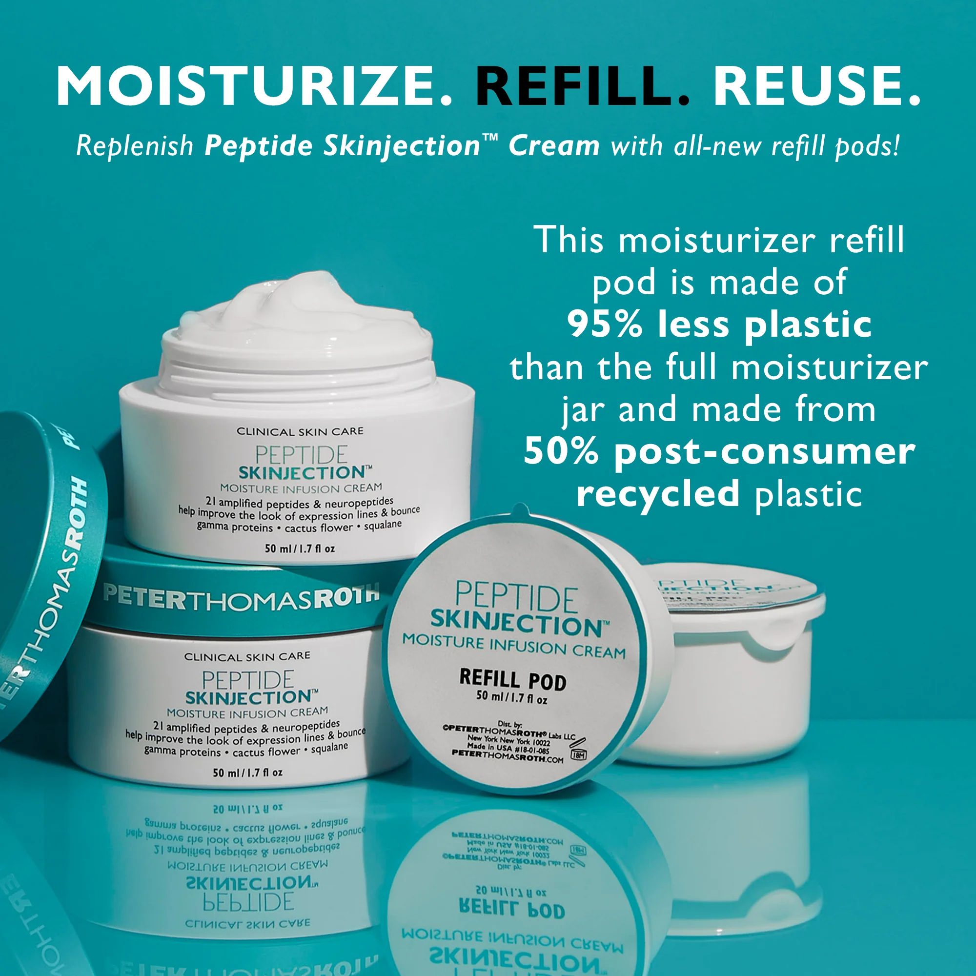 Peptide Skinjection Moisture Infusion Cream - Refill Pod|Refill Pod (50 ml / 1.7 fl oz) - Image 2