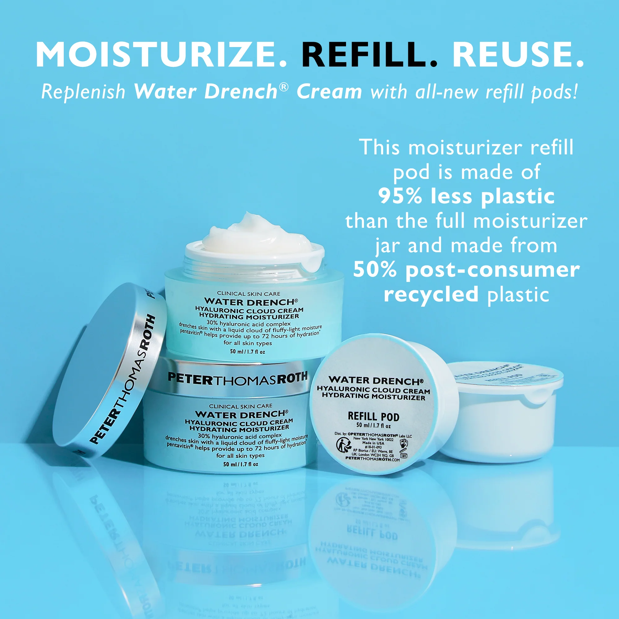 Water Drench Hyaluronic Cloud Cream Hydrating Moisturizer - Refill Pod, 1.7 fl oz - Image 7