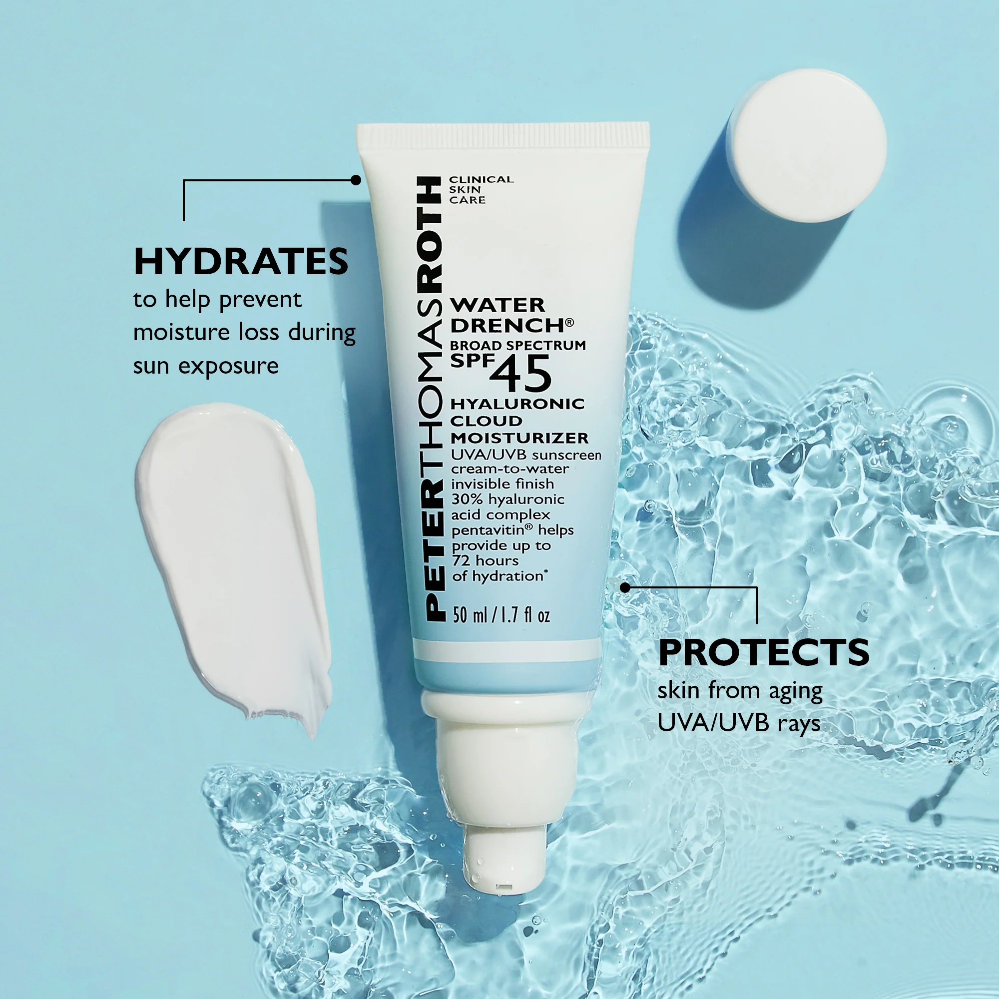 Water Drench Broad Spectrum SPF 45 Hyaluronic Cloud Moisturizer|1.7 fl oz - Image 2