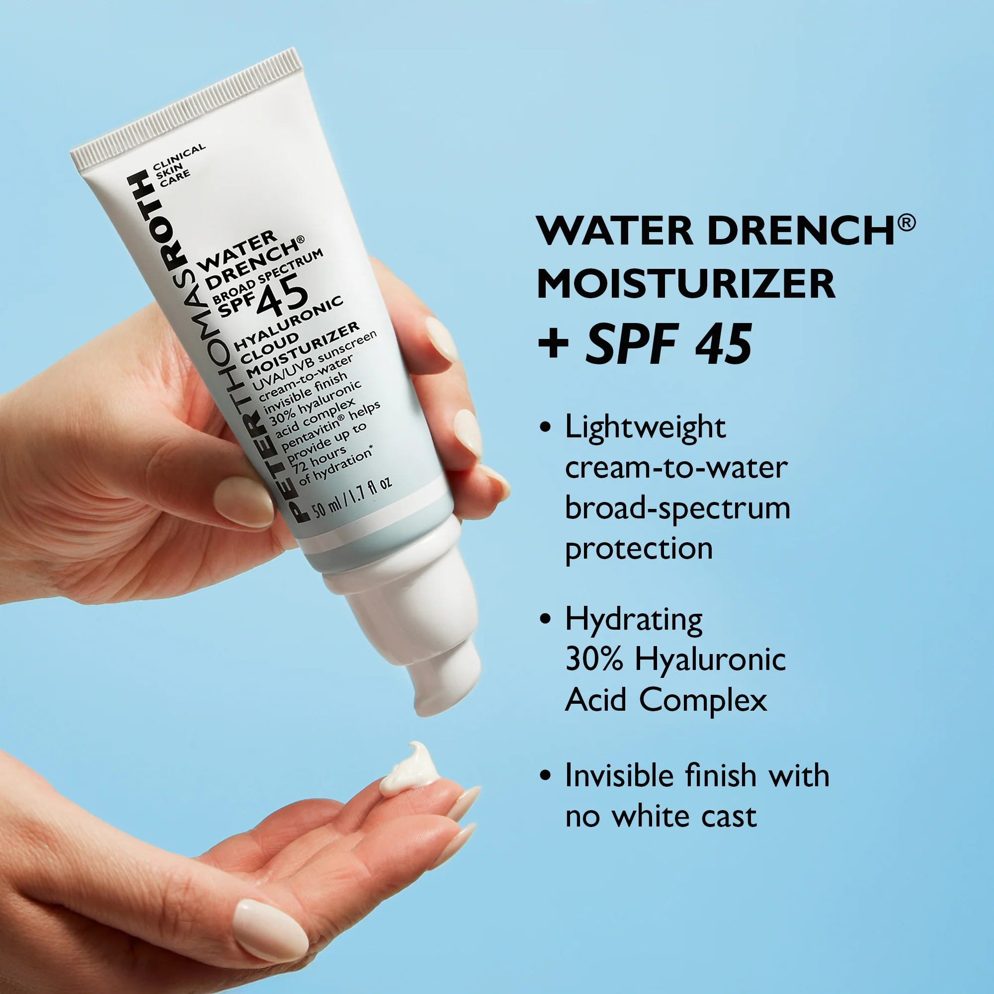 Water Drench Broad Spectrum SPF 45 Hyaluronic Cloud Moisturizer | 20ml - Image 2